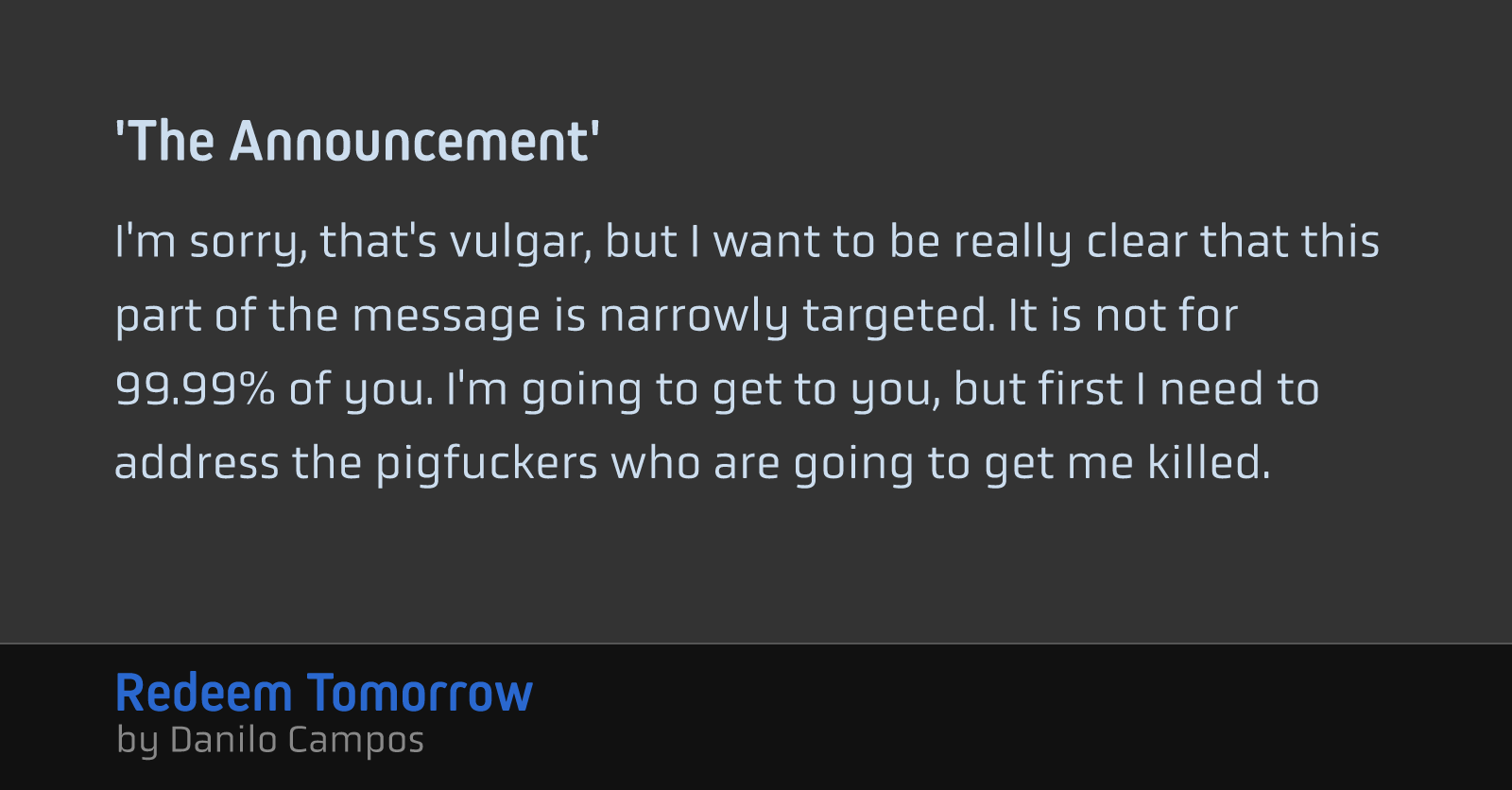 'The Announcement'